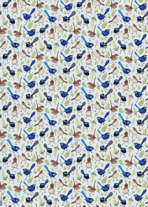 Earth Greetings Fairy Wonderland Australian Folded Wrapping Paper, Negin Maddock Collection