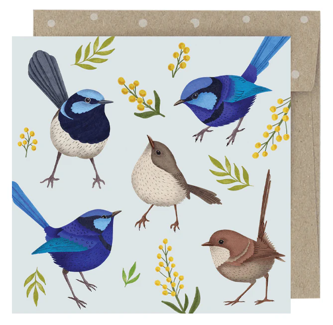 Earth Greetings Fairy Wonderland Mini Card, Negin Maddock Collection (Includes One Card & One Kraft Envelope)