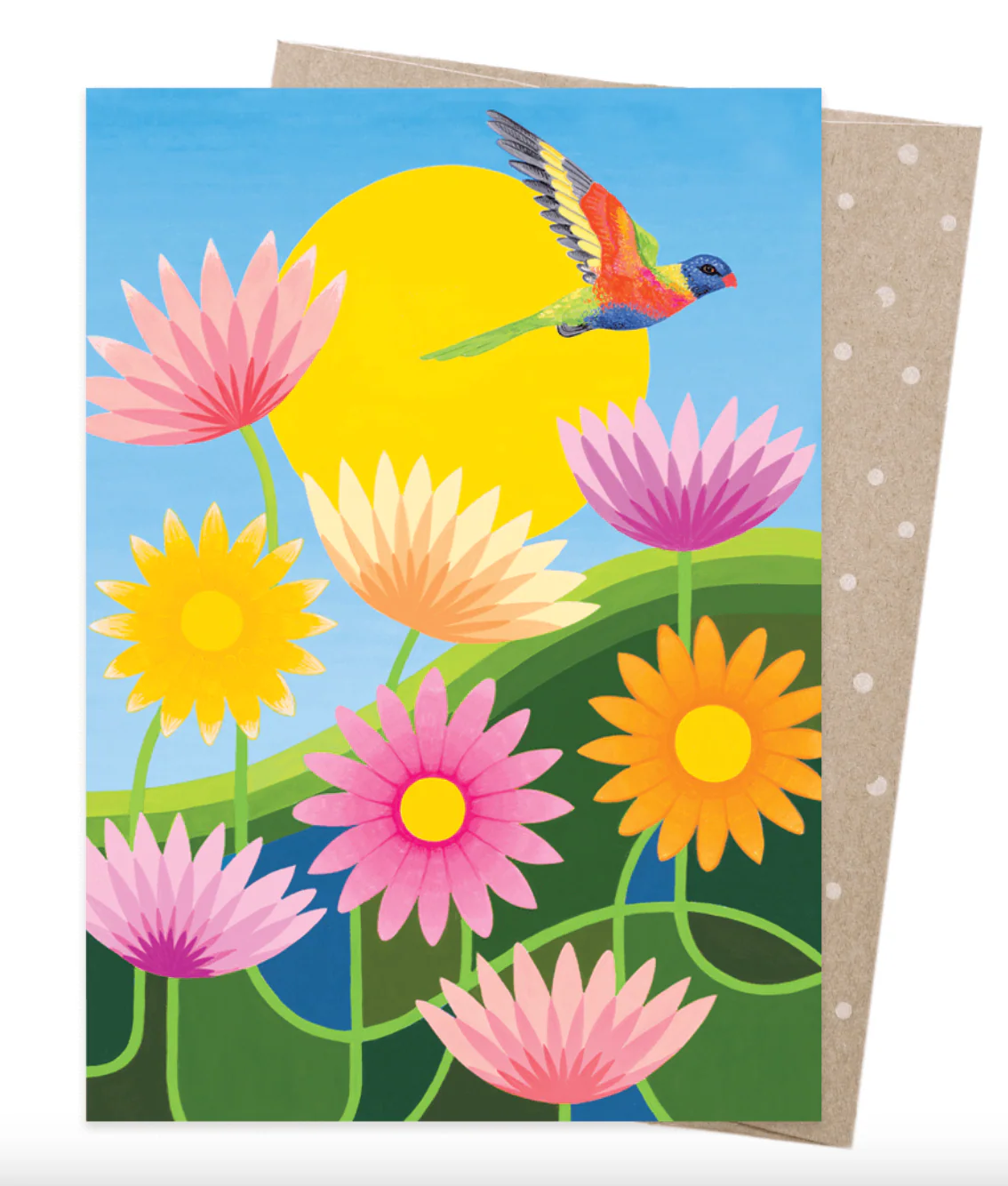 Earth Greetings Fly Card, Claire Ishino Collection (Includes One Card & One Kraft Envelope)