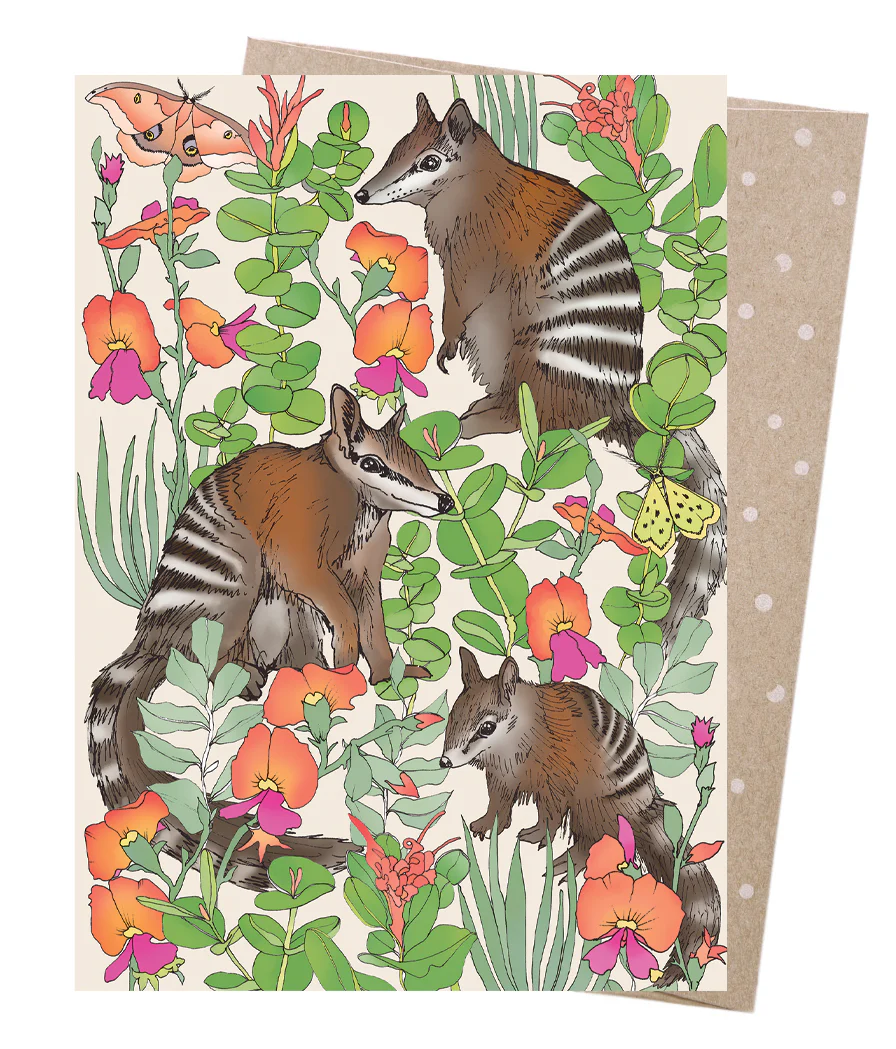 Earth Greetings Numbat Family Card, Victoria McGrane Collection (Includes One Card & One Kraft Envelope)