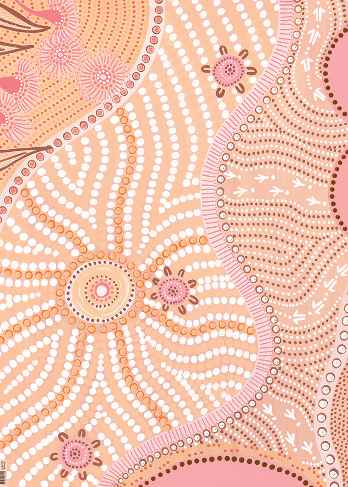 Earth Greetings Our Mother The Sun Australian Folded Wrapping Paper, Domica Hill Collection