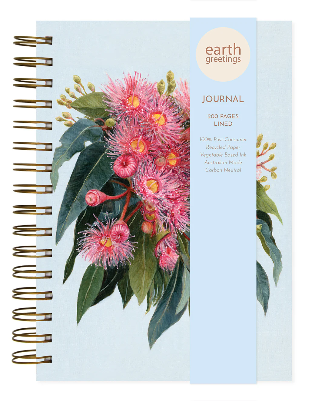 Earth Greetings Your Journal, 200 Lined Pages, Summer Gumflowers Design From The Vickie Liu Collection - Image 2