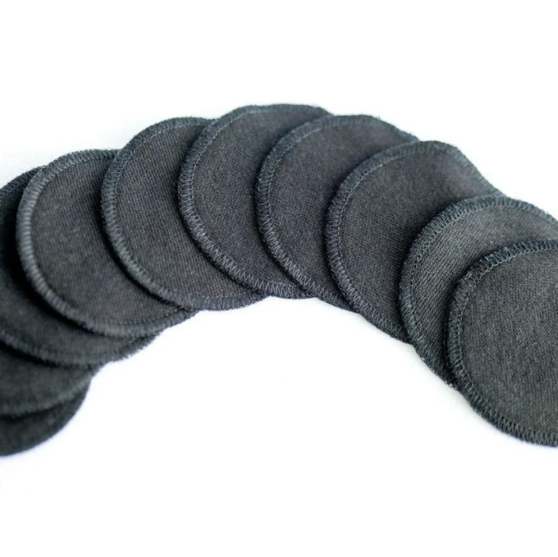 Earths Tribe Reusable Hemp Makeup Rounds 10 Pack, Black - Image 3