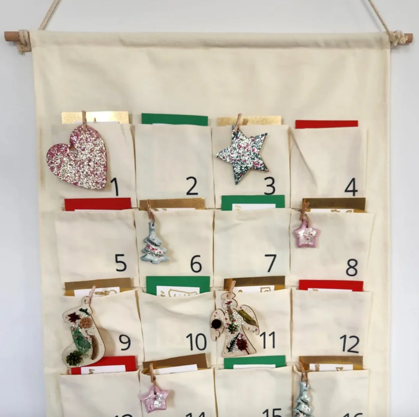 Eco Art & Craft Christmas Advent Calendar, Cotton & Reusable - Image 2