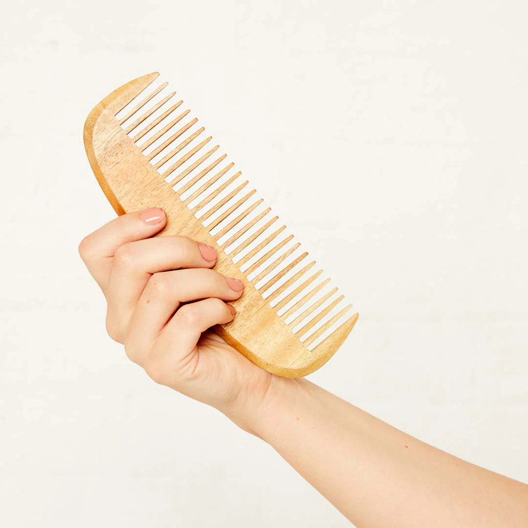 Eco Max Hair Wood Comb, Made From Neem Wood - Image 2