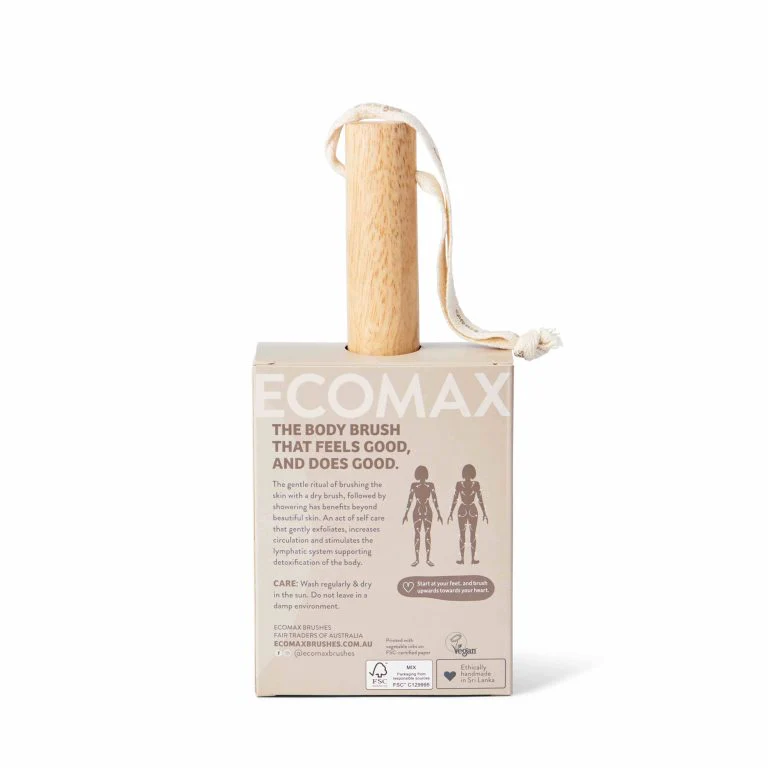 Eco Max Spa-Soft Jute Body Brush (1), Natural; Exfoliate, Detoxify & Energise {Mature Or Sensitive Skin} - Image 2