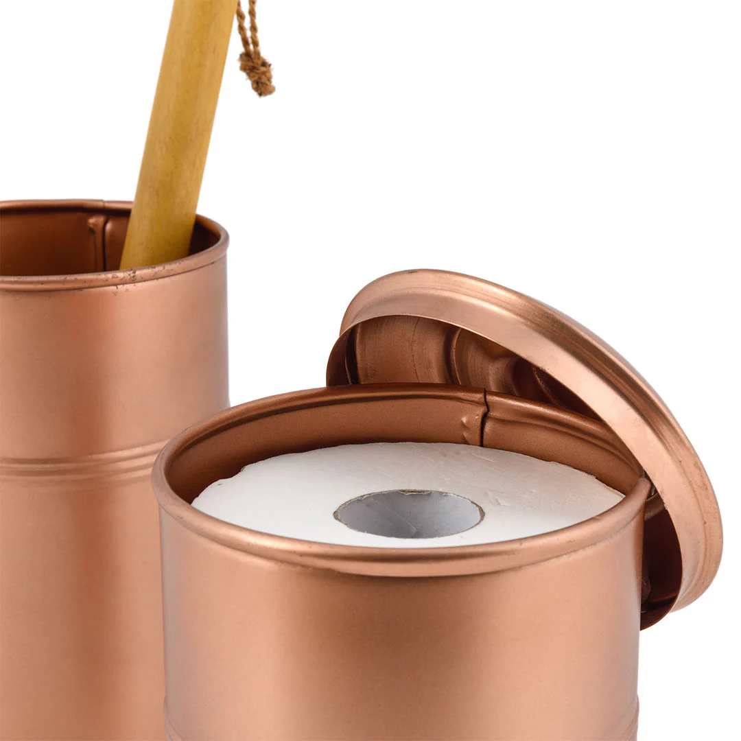 Eco Max Toilet Roll Holder Copper, 100% Natural & Plastic Free (Toilet Paper Not Included) - Image 2