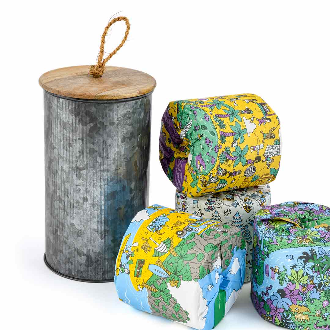 Eco Max Toilet Roll Holder Metal, 100% Natural & Plastic Free (Toilet Paper Not Included)