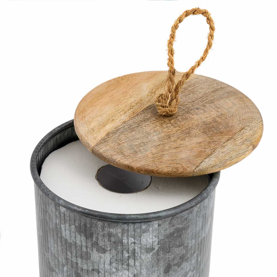 Eco Max Toilet Roll Holder Metal, 100% Natural & Plastic Free (Toilet Paper Not Included) - Image 3