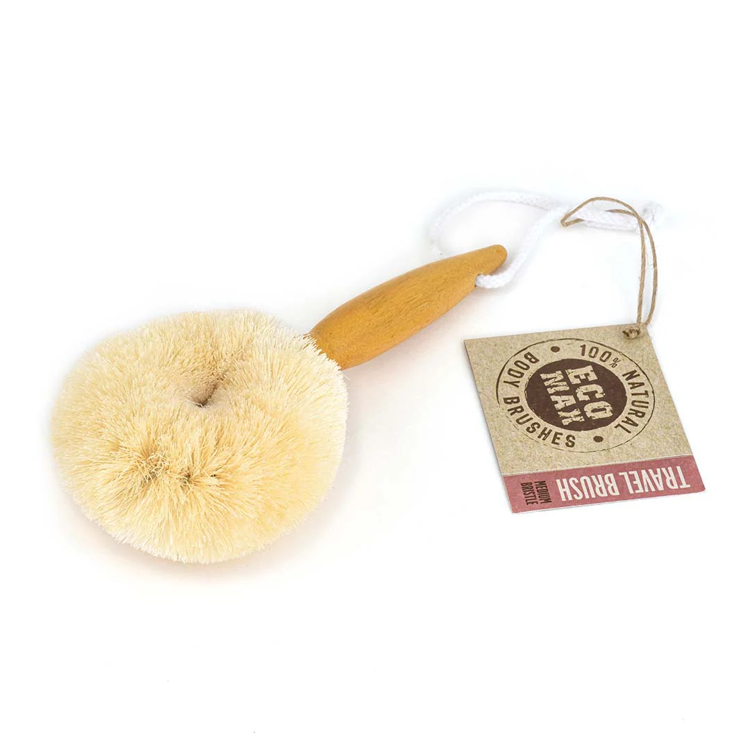Eco Max Travel Brush, Medium Bristle Dry Or Wet Brush