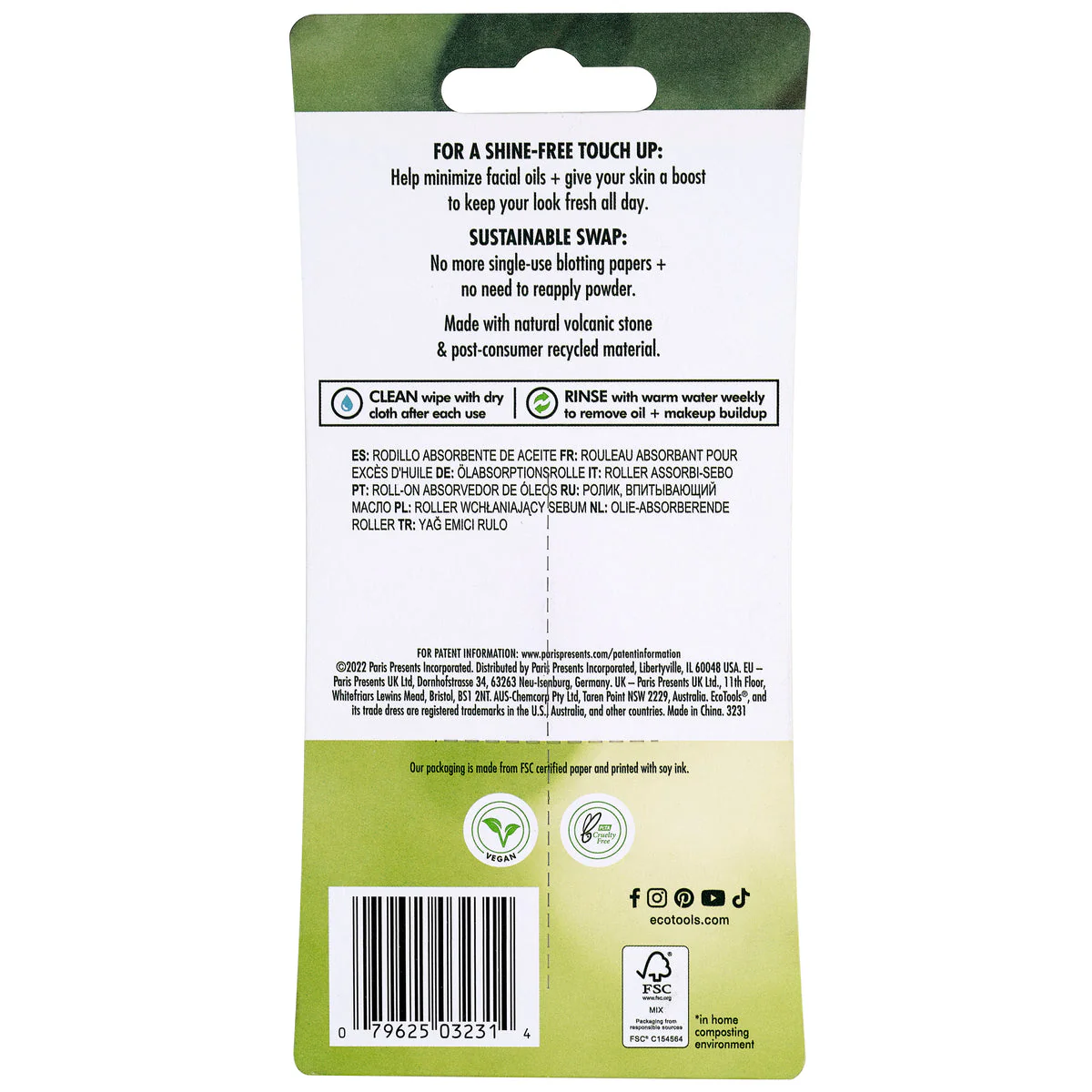 Eco Tools Oil-Absorbing Roller, Reusable Mattifying Stone - Image 2