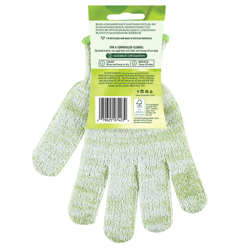 Eco Tools Exfoliating Bath & Shower Gloves {1 Pair}, Best For Dry Skin - Image 4