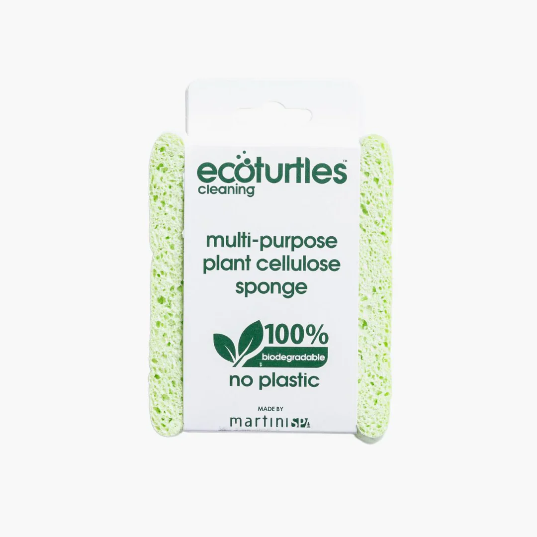 Eco Turtles Cleaning; Multi Purpose Plant Cellulose Sponge, 100% Biodegradable & No Plastic - Image 2
