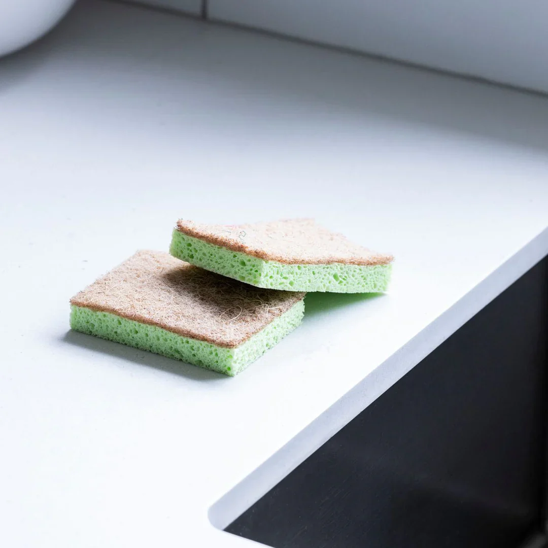 Eco Turtles Cleaning; Non-Scratch Fibre Scourer 2pk Of Cellulose Sponge, 100% Biodegradable & No Plastic - Image 4
