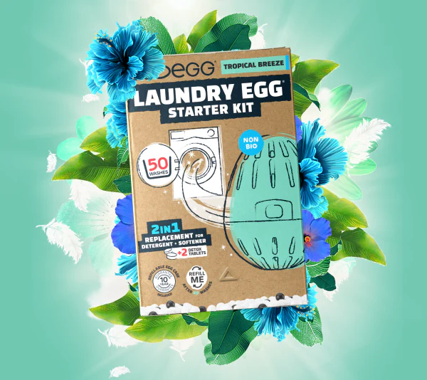 Ecoegg Laundry Egg Starter Kit 50 Washes, Tropical Breeze