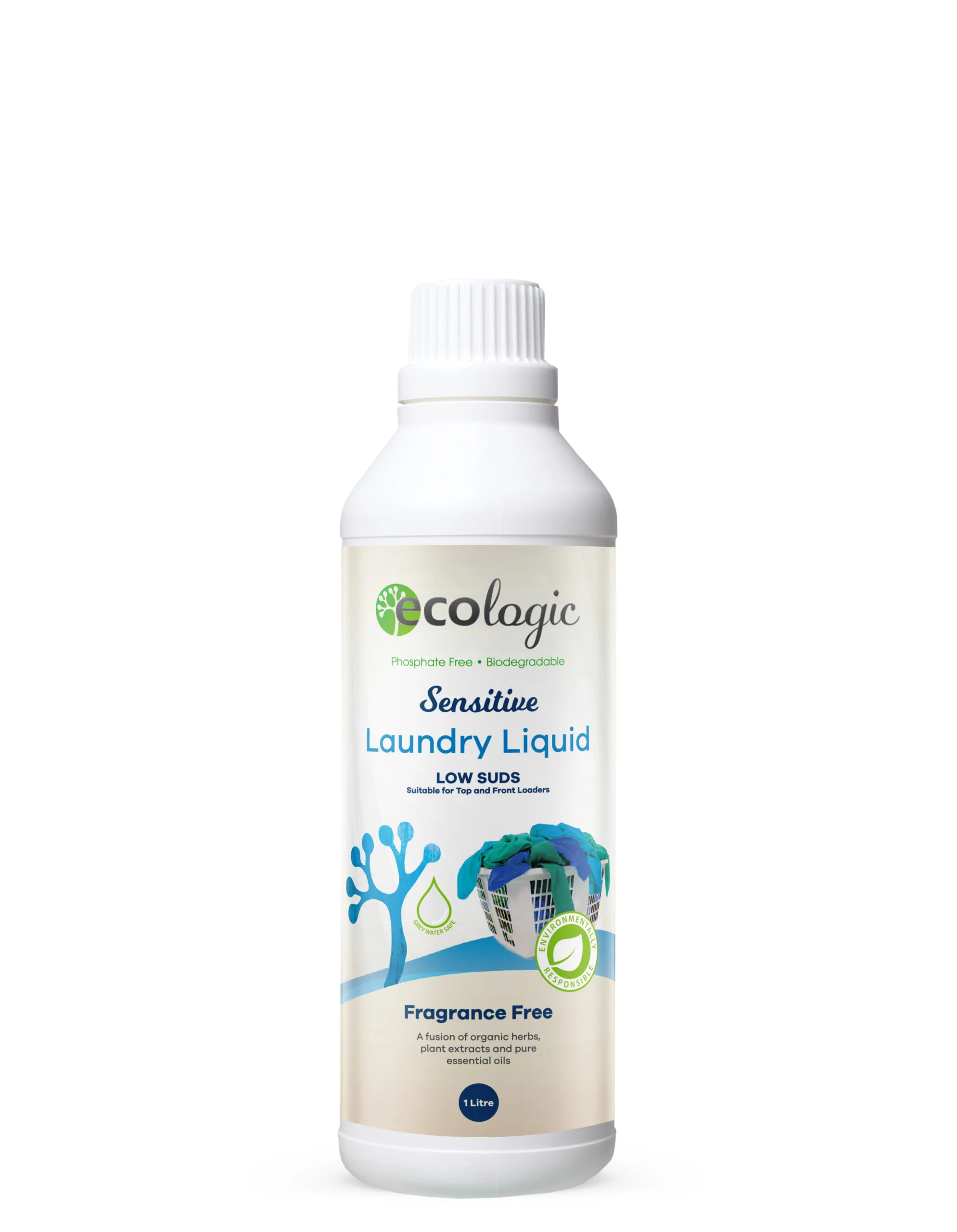 Ecologic Laundry Liquid 1L, Sensitive Fragrance Free - Image 3