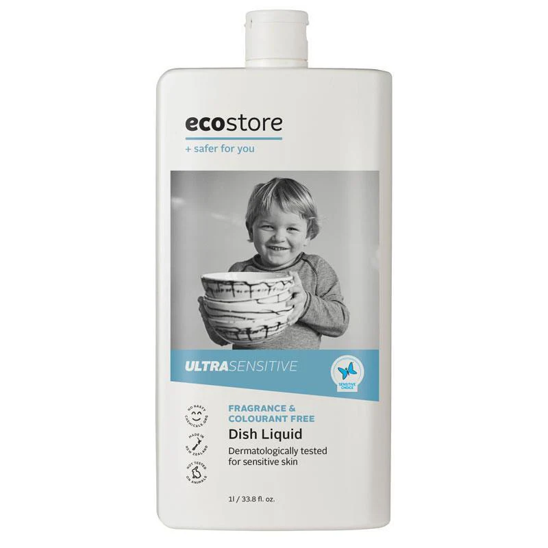 Ecostore Dish Liquid Ultra Sensitive 500mL Or 1L, Fragrance & Colourant Free