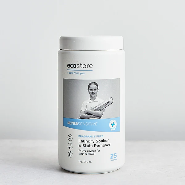 Ecostore Laundry Soaker & Stain Remover Active Oxygen For Stain Removal Ultra Sensitive 1kg, Fragrance Free