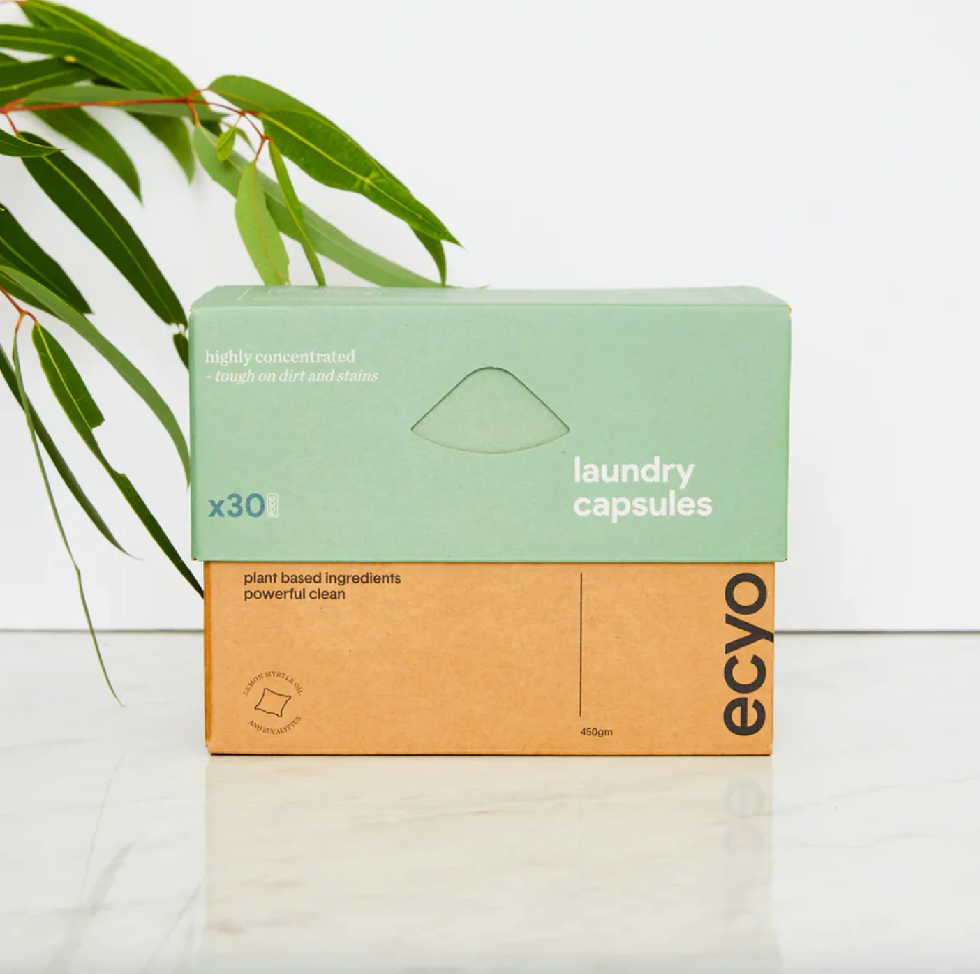 ECYO Lemon Myrtle & Eucalyptus Laundry Capsules 30 Pods, Plant Based & Biodegradable
