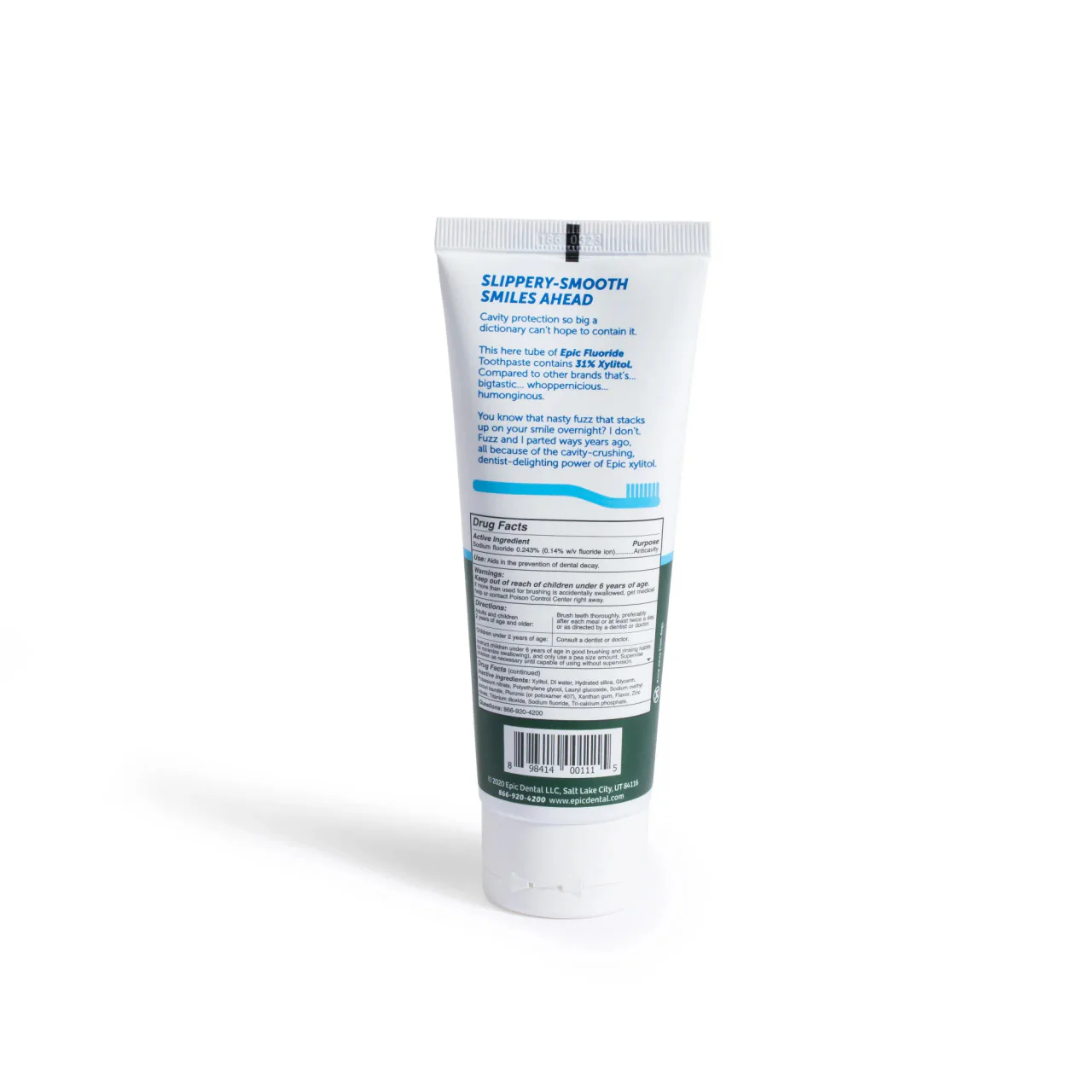 Epic Toothpaste With Fluoride 4.9oz, Spearmint Flavour - Image 2