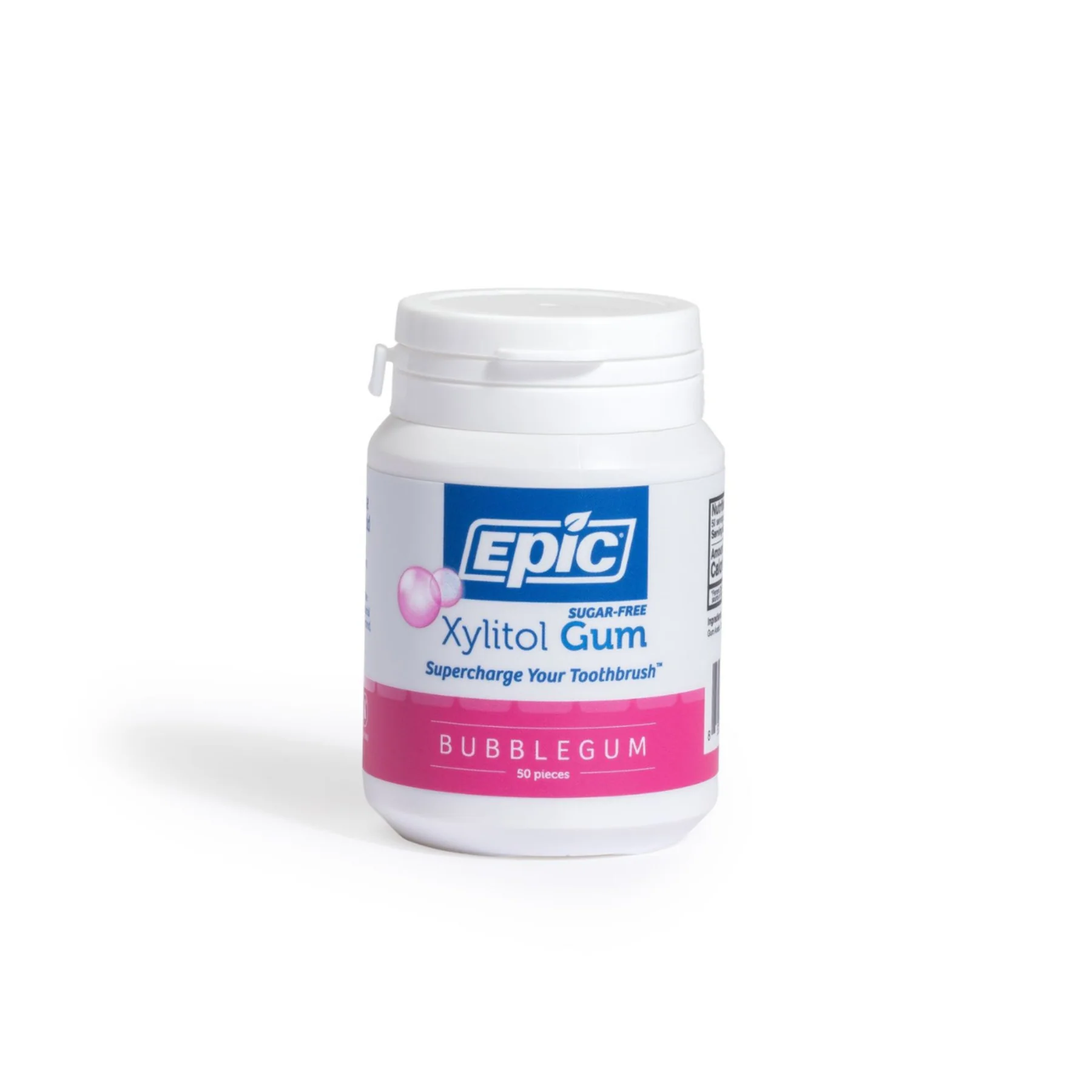 Epic Sugar-Free Xylitol Chewing Gum 50 Pieces, Bubblegum Flavour - Image 2
