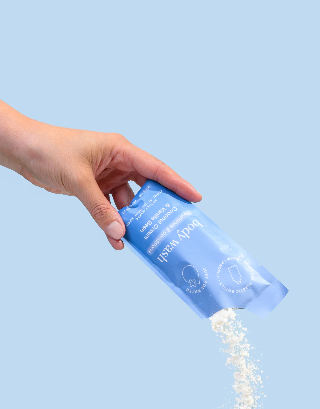EpZen Powder To Gel Body Wash Refill Pack 2x20g, Coconut Cream & Vanilla Bean - Image 2
