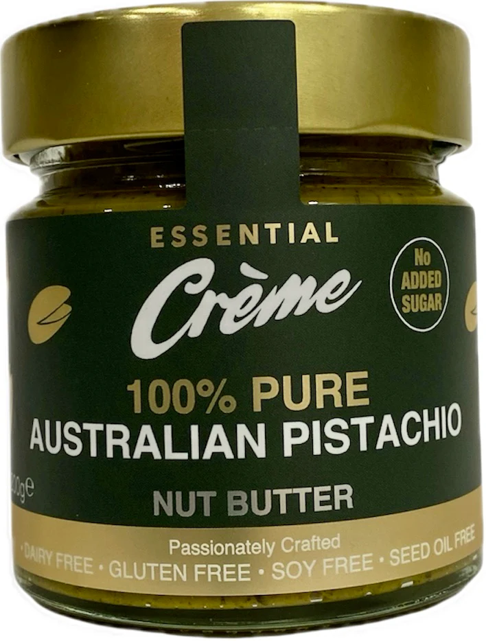 Essential Creme 100% Pure Australian Pistachio Spread 200g, Simply Crushed Without Addatives