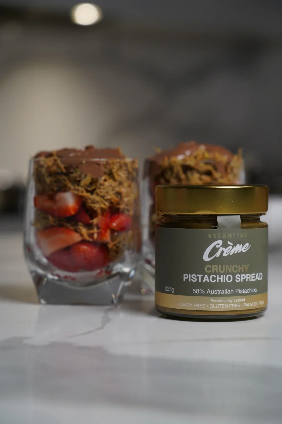 Essential Creme Crunchy Australian Pistachio Spread 225g, Free From Artificial Flavours & Colours - Image 2