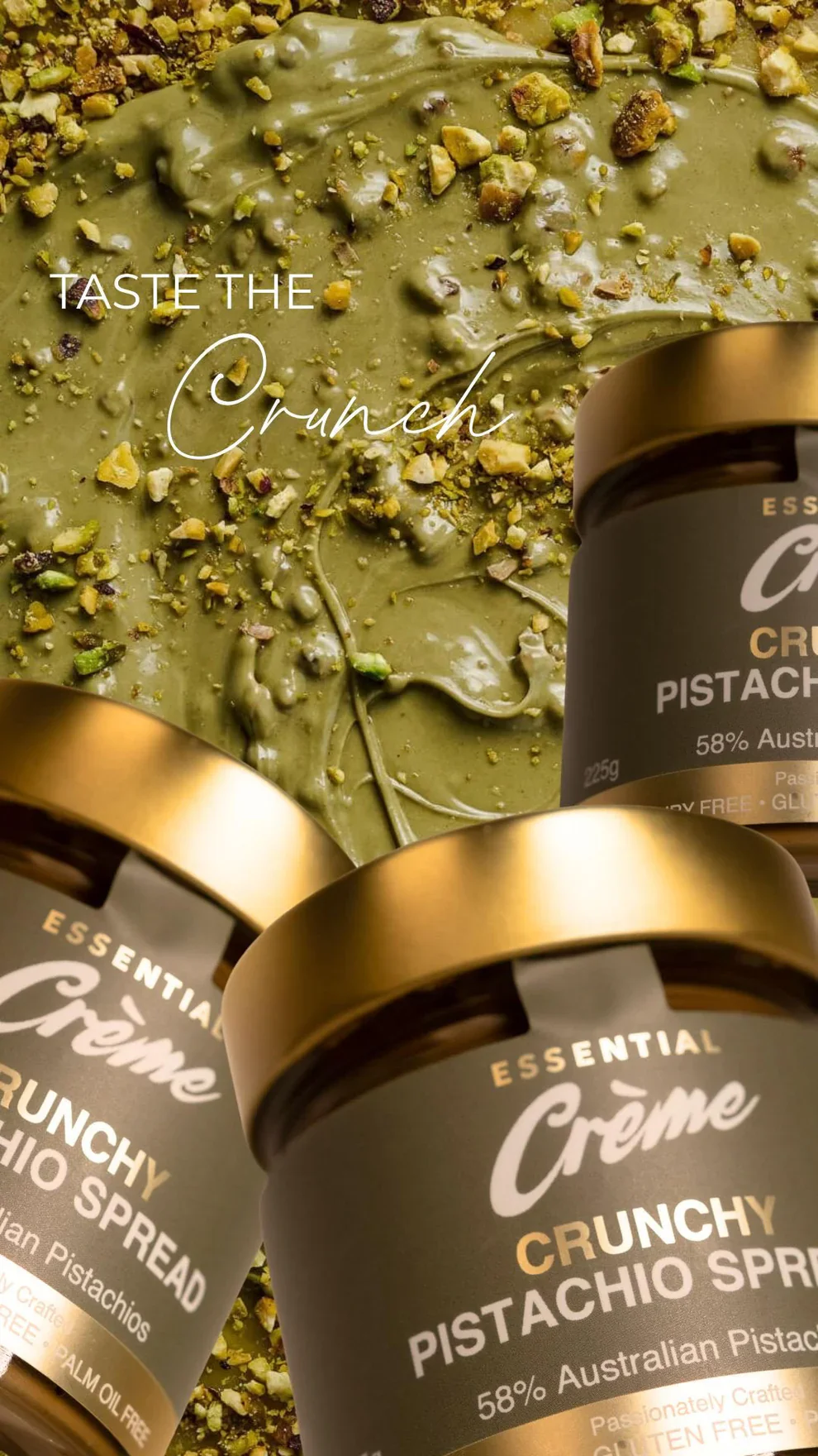 Essential Creme Crunchy Australian Pistachio Spread 225g, Free From Artificial Flavours & Colours - Image 3