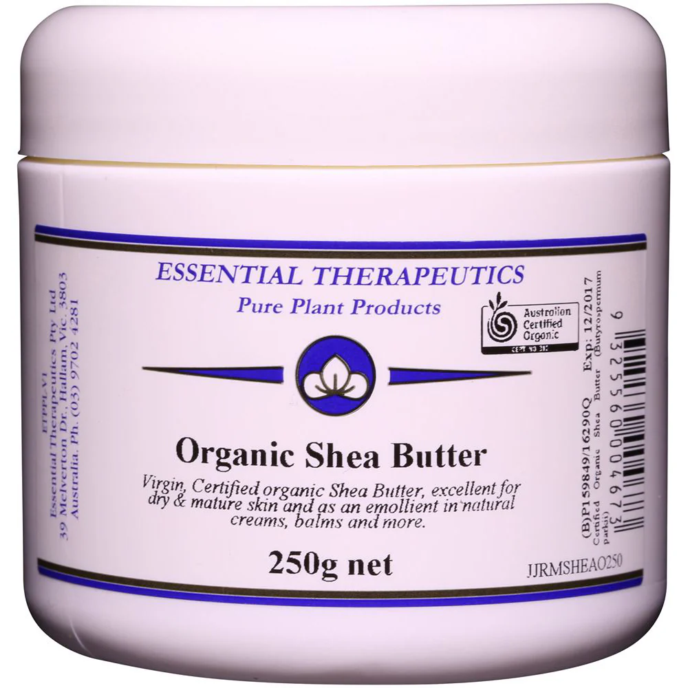 Essential Therapeutics Certified Organic Shea Butter 250g, Excellent For Dry Skin