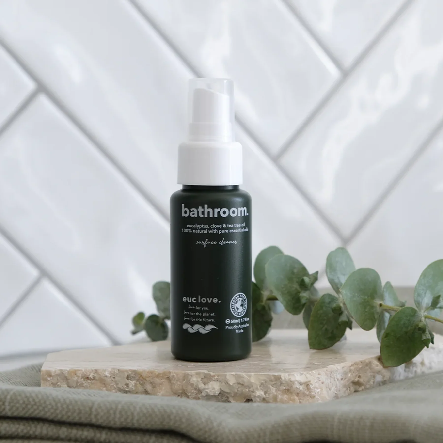 Euclove Bathroom Cleaner 50mL, 300mL, 500mL Or 1L, Eucalyptus Clove & Tea Tree Oil