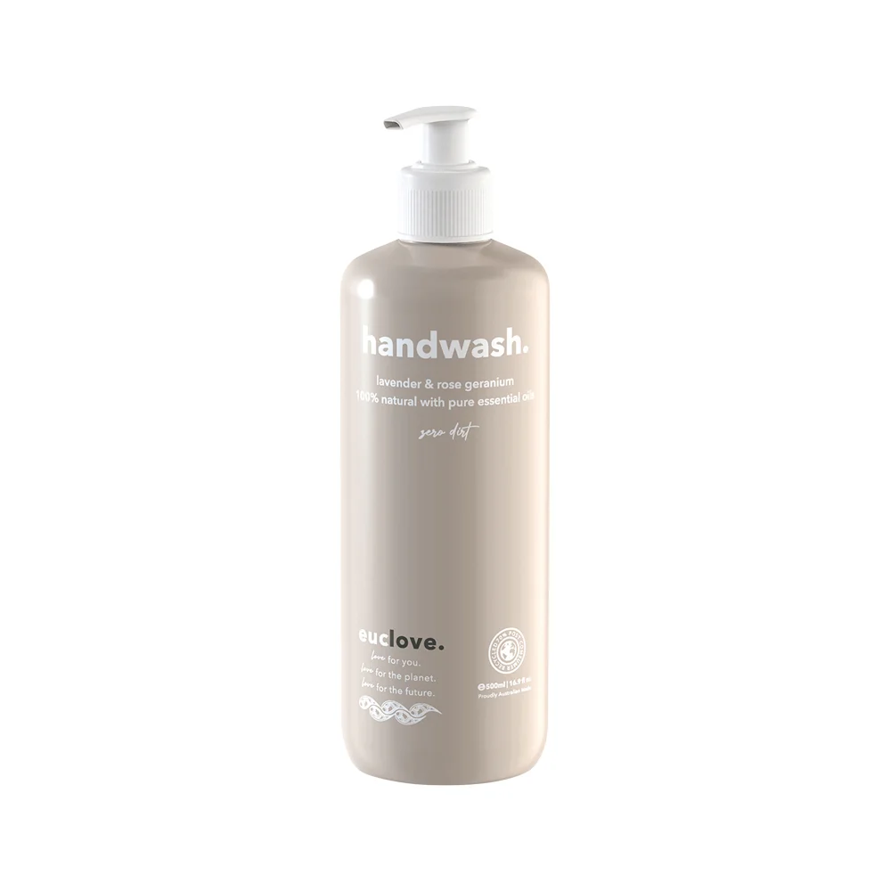Euclove Hand Wash 500mL Or 1L, Lavender & Rose Geranium Fragrance