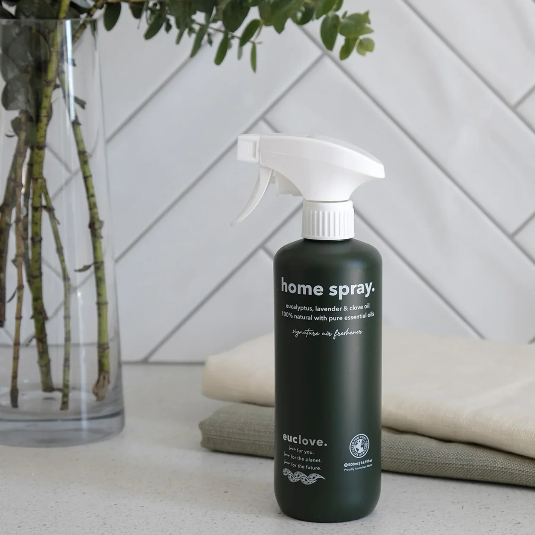 Euclove Home Spray Air Freshener 50ml, 300ml, 500ml or 1L, Eucalyptus, Lavender & Clove Oil