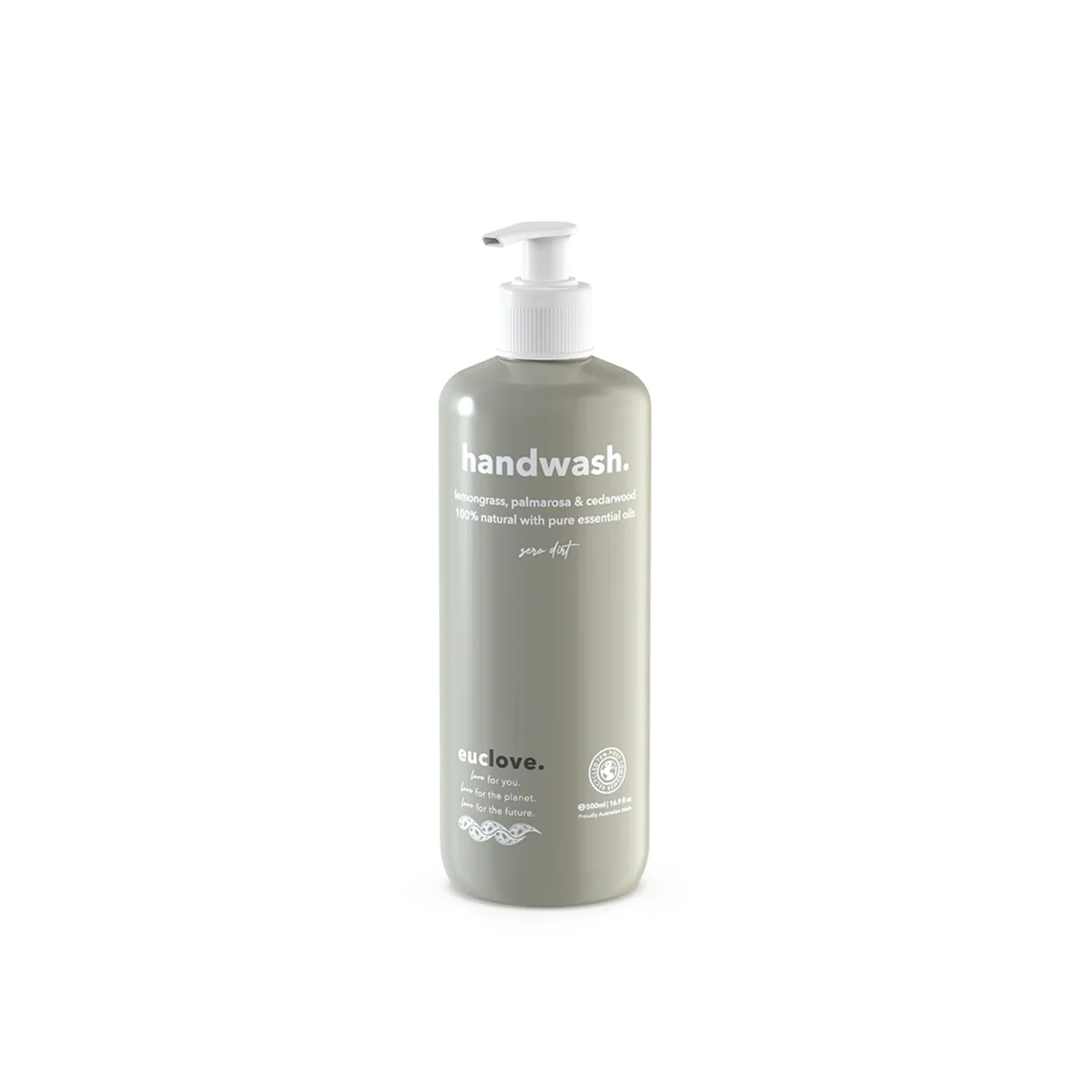 Euclove Nourishing Hand Wash 500mL or 1L, Lemongrass, Palmarosa & Cedarwood - Image 3
