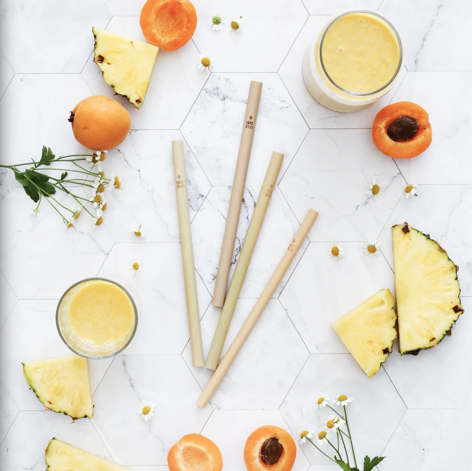 Ever Eco Bamboo Straws 4 pack, Straight - Image 3