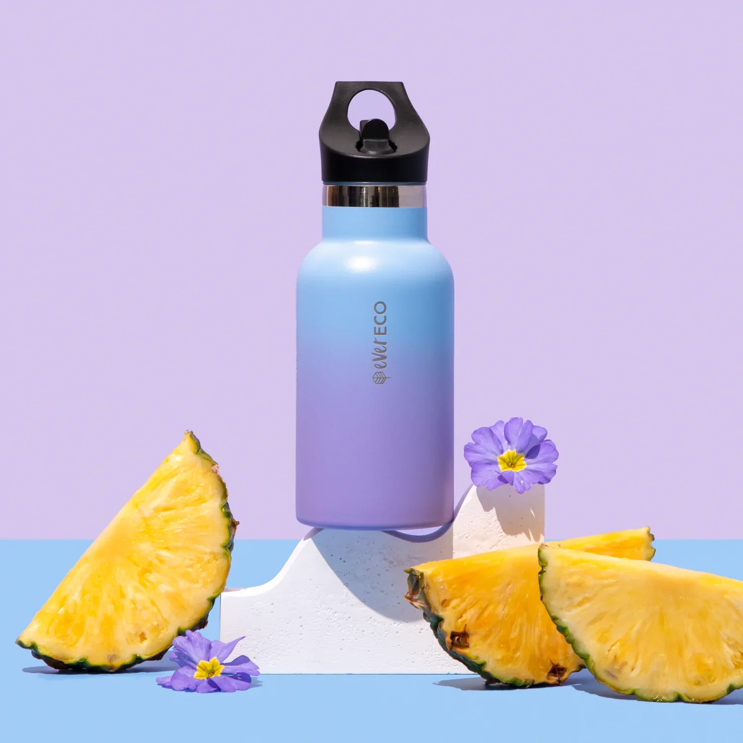 Ever Eco Insulated Drink Bottle With Straw Sip Lid, Assorted Colours - Image 3