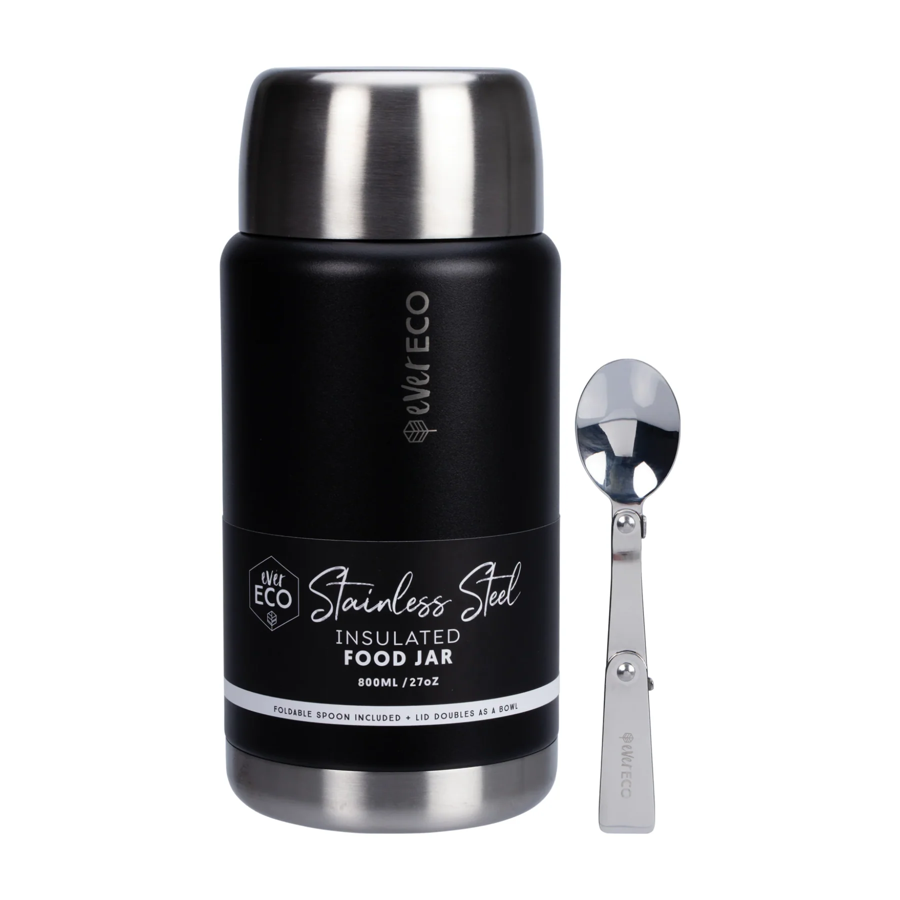 Ever Eco Insulated Food Jar 500ml Or 800ml, Onyx - Image 5