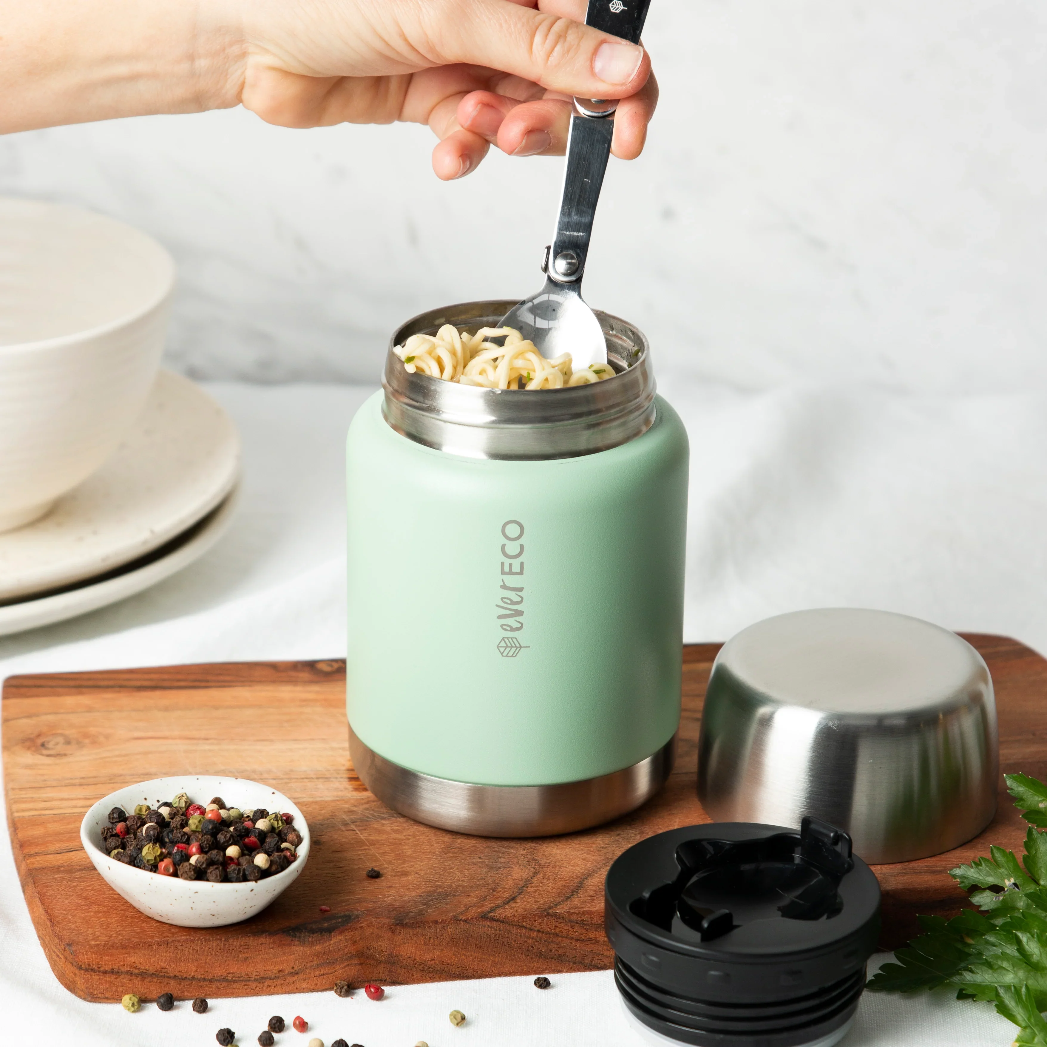 Ever Eco Insulated Food Jar 500ml Or 800ml, Sage