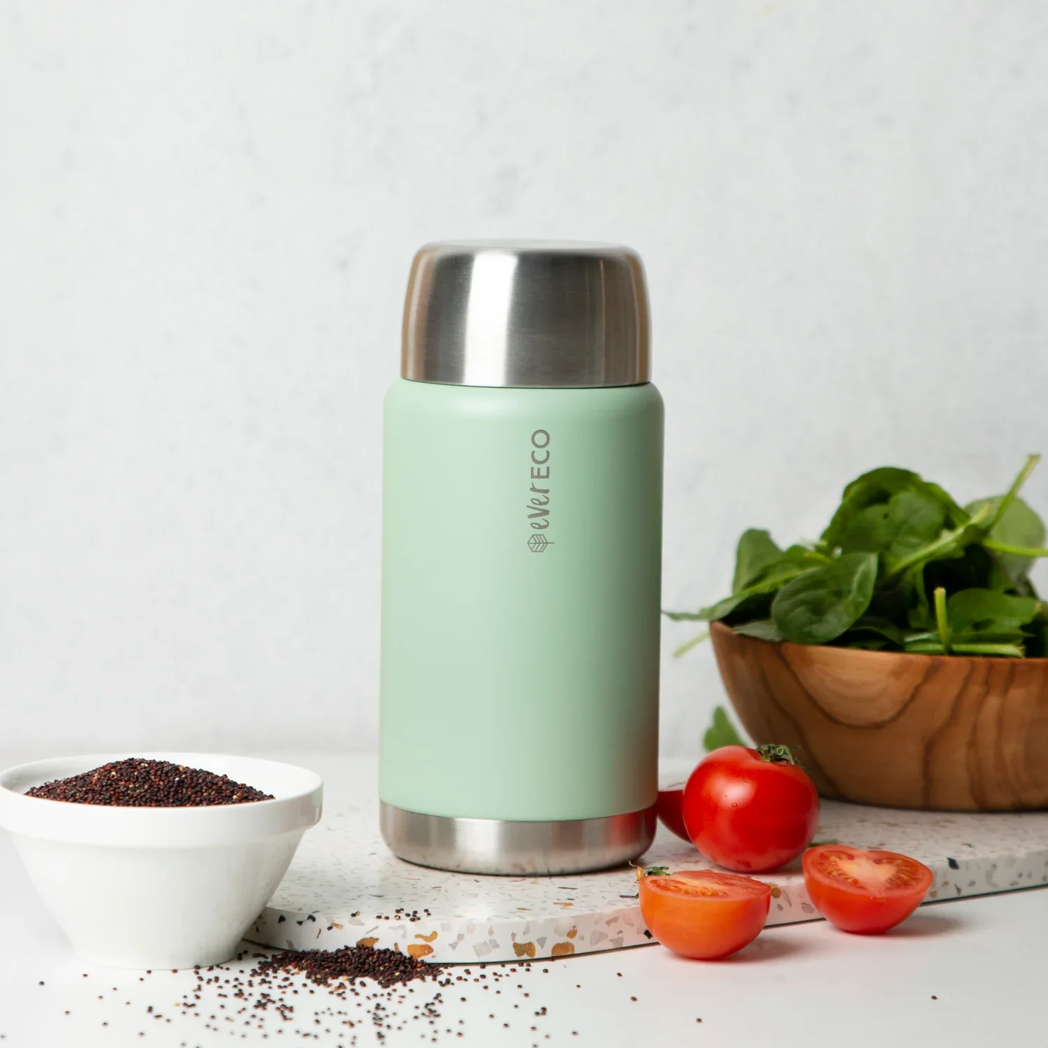 Ever Eco Insulated Food Jar 500ml Or 800ml, Sage - Image 3