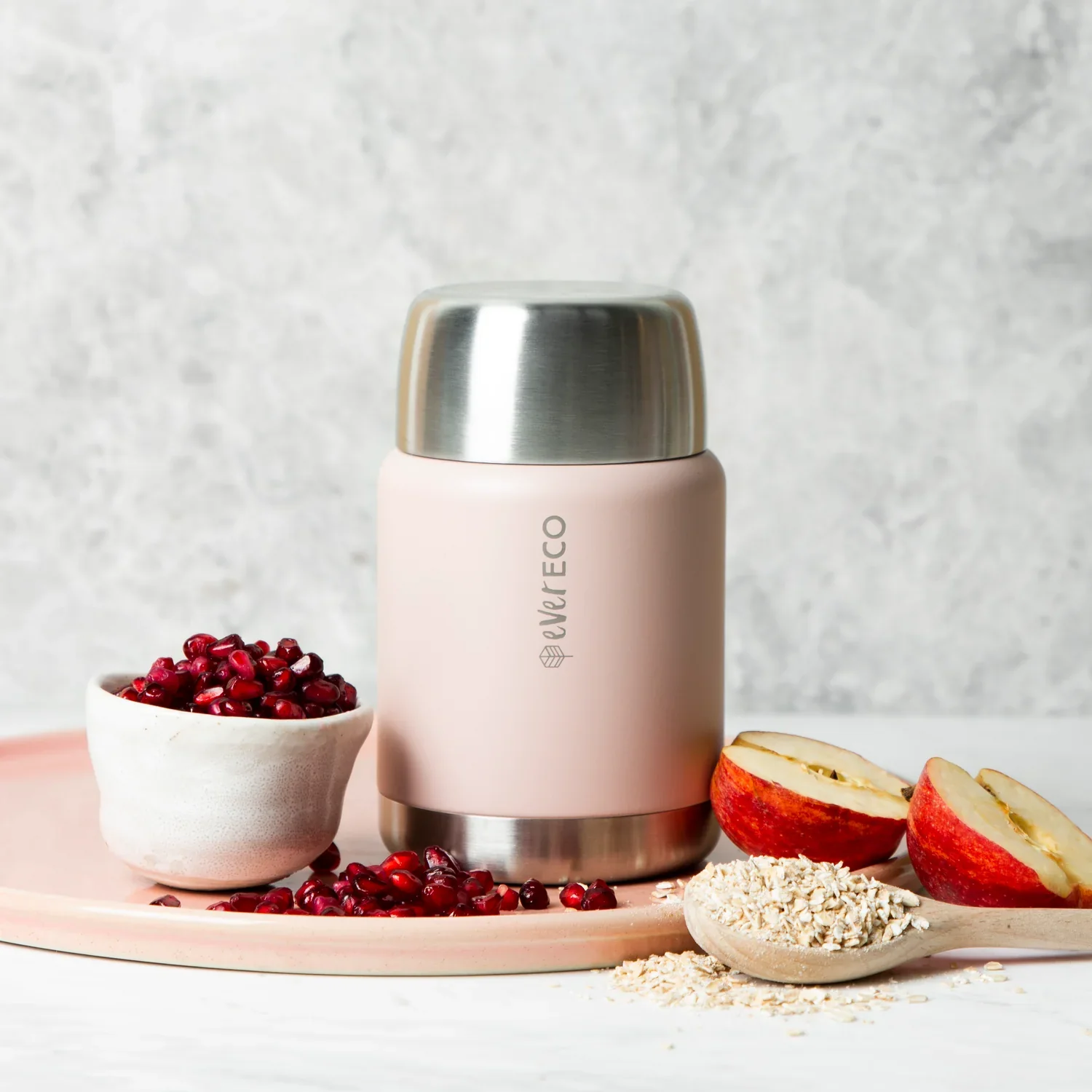 Ever Eco Insulated Food Jar 500ml Or 800ml, Rose - Image 2