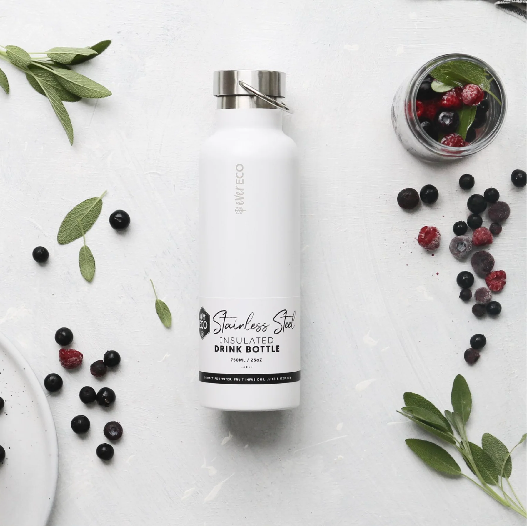 Ever Eco Stainless Steel Bottle 750ml, Cloud