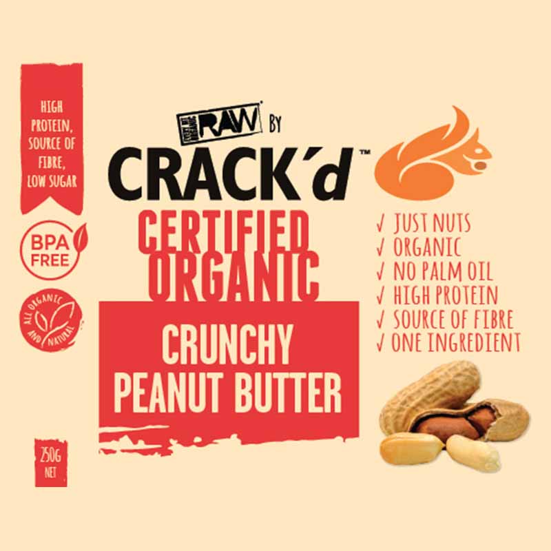 Every Bit Organic Crack'd Nut Butter 250g, Peanut Butter Crunchy - Image 2