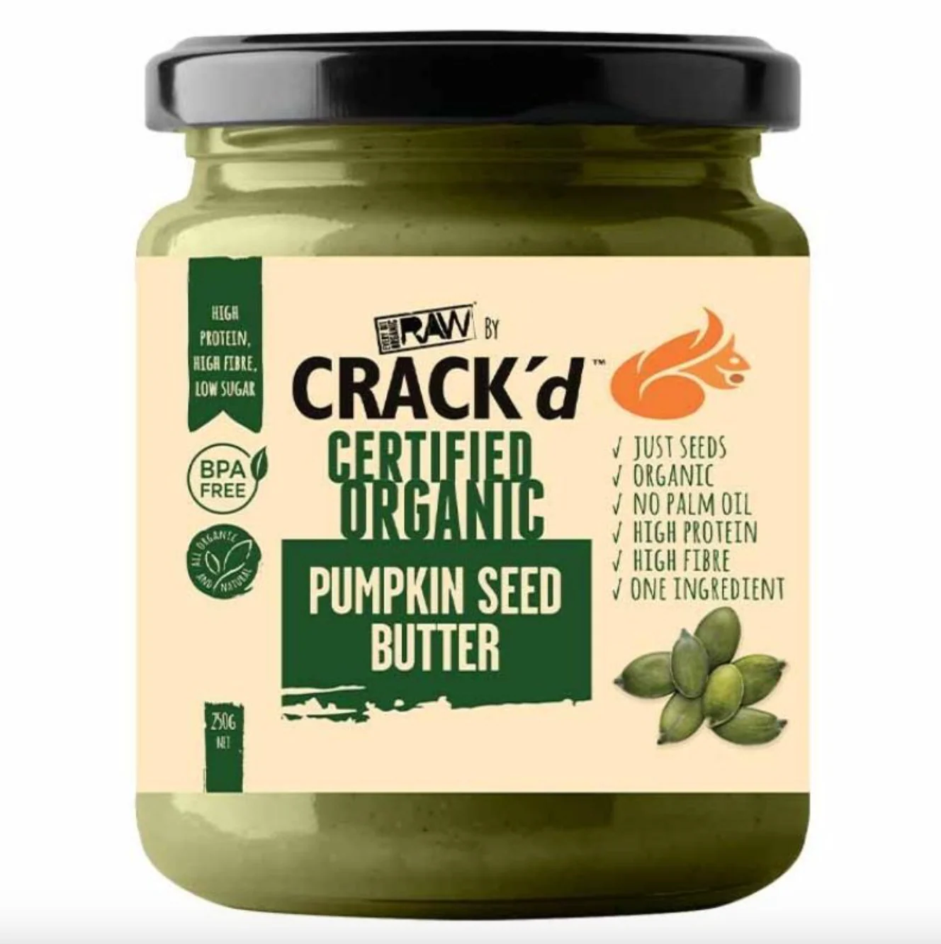 Every Bit Organic Raw Certified Organic Crack'd Pumpkin Seed Butter 250g
