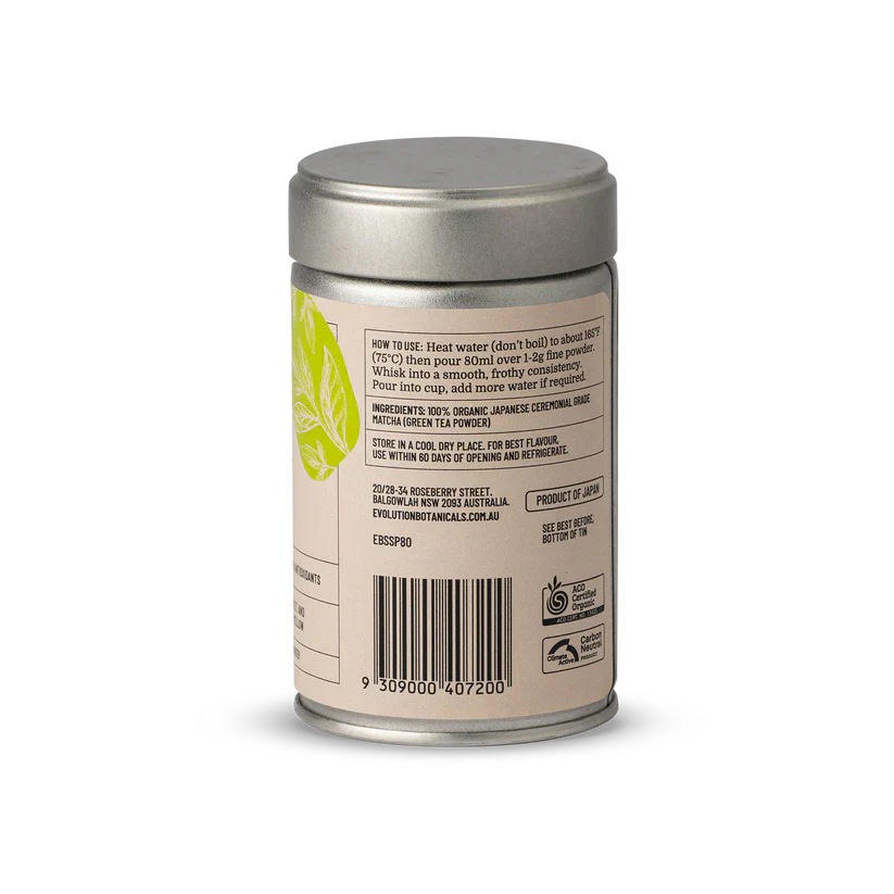 Evolution Botanicals Organic Ceremonial Matcha 80g, Japanese Highest Grade - Image 4