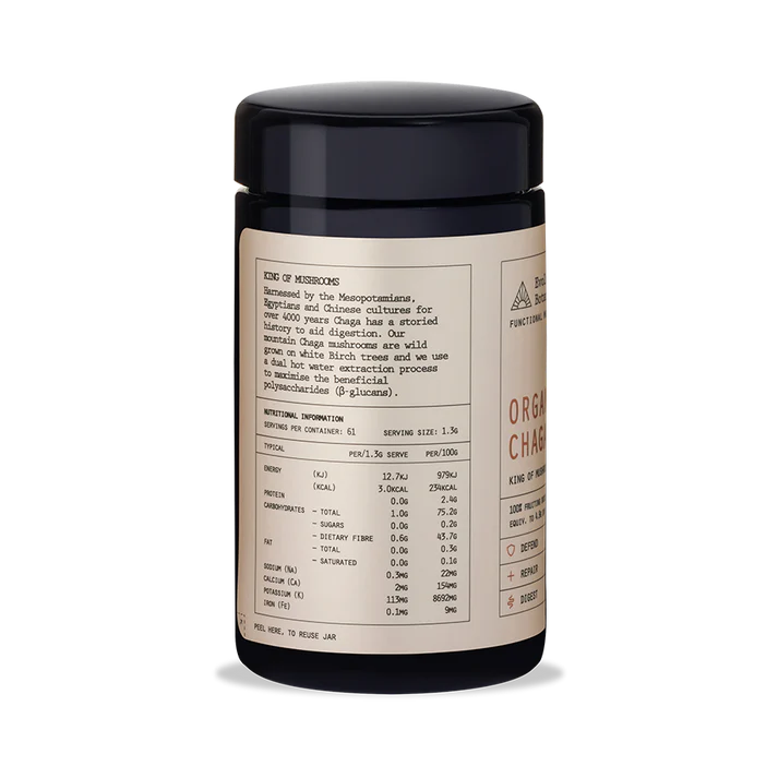 Evolution Botanicals Organic Chaga Extract 80g, King Of Mushrooms - Image 3