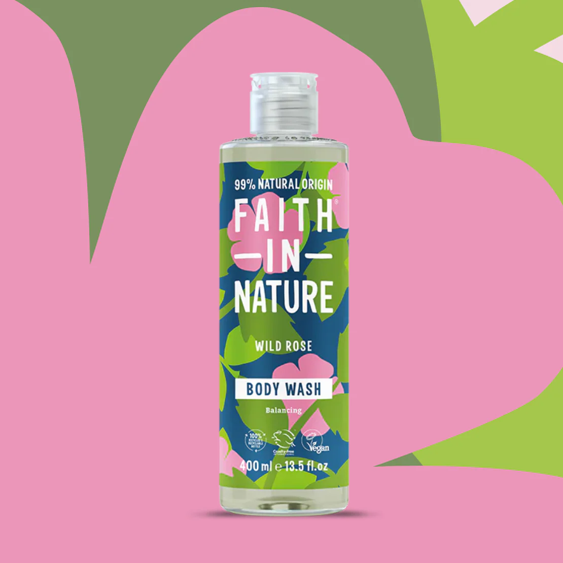 Faith In Nature Wild Rose Body Wash 400ml {Balancing}