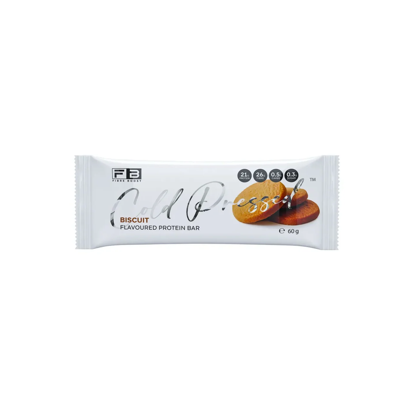 Fibre Boost Cold Pressed Protein Bar Single or Box of 12, Biscuit Flavour