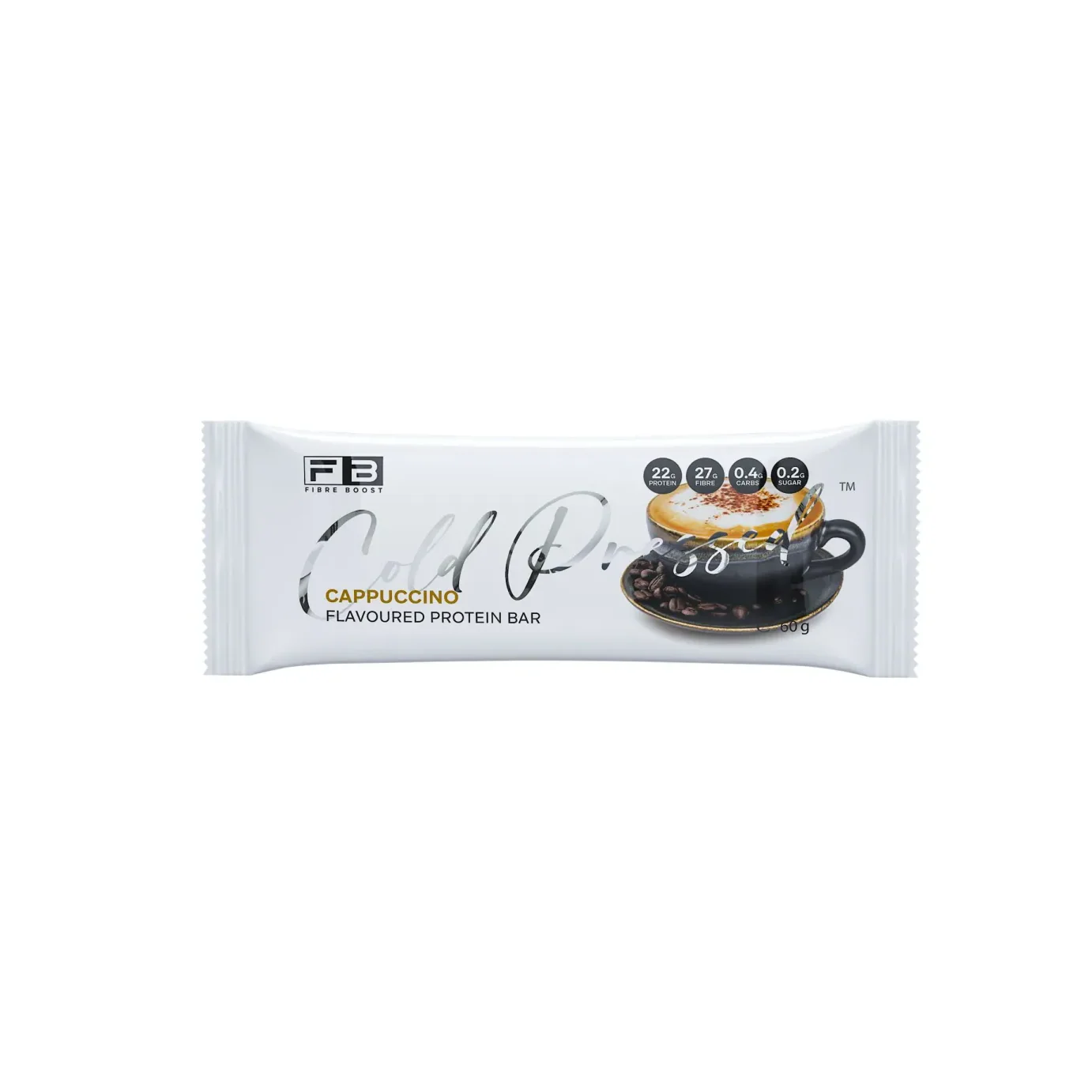 Fibre Boost Cold Pressed Protein Bar Single or Box of 12, Cappuccino Flavour