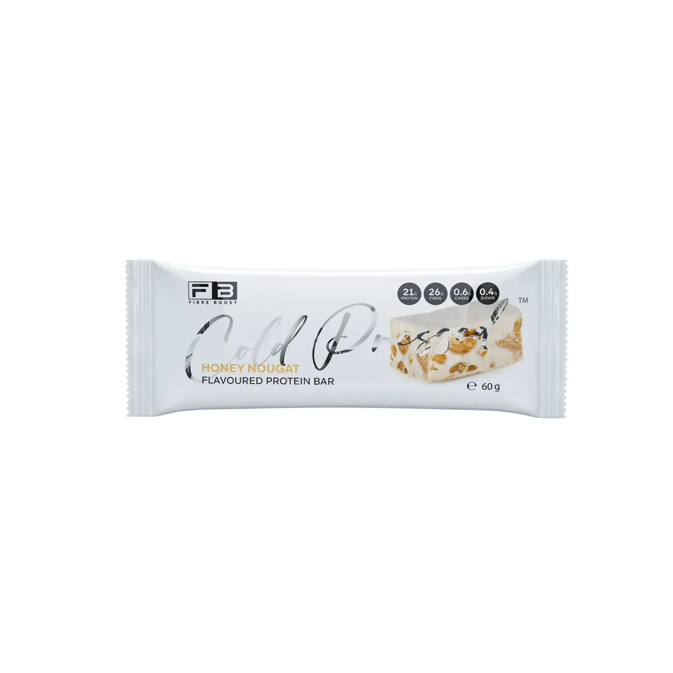 Fibre Boost Cold Pressed Protein Bar Single or Box of 12, Honey Nougat Flavour
