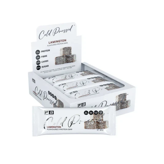 Fibre Boost Cold Pressed Protein Bar Single or Box of 12, Lamington Flavour - Image 2
